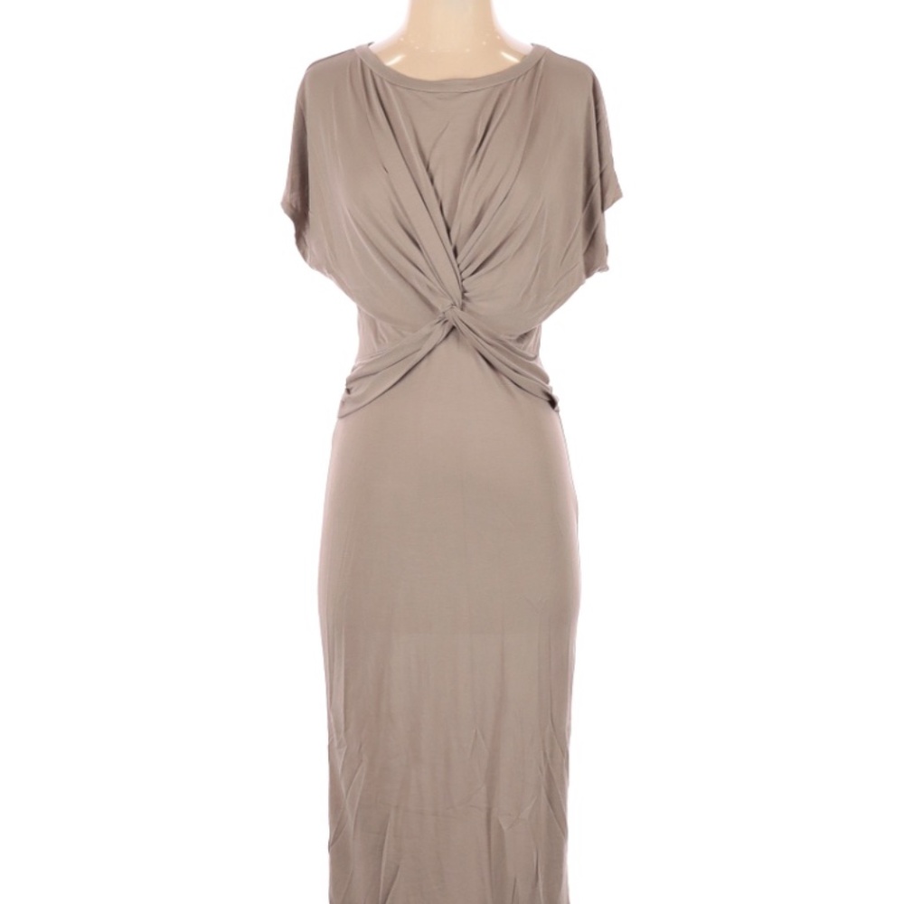 - Promesa Beige front twisted Maxi Dress Size S